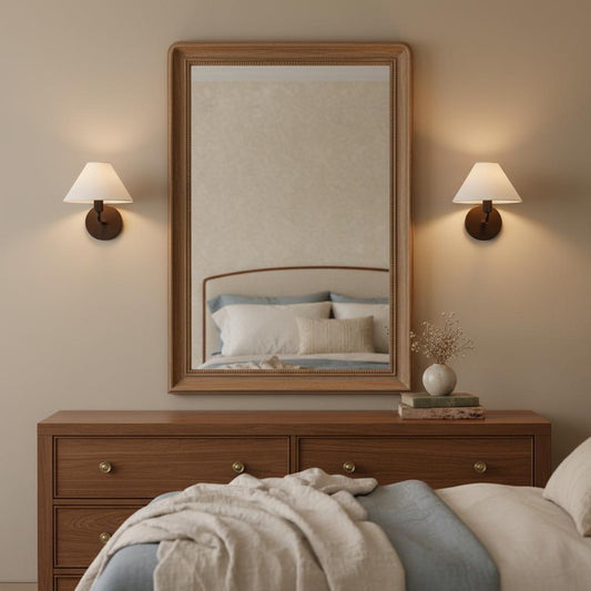 Vector Fabric Shade Brass Wall Sconce Adjustable Arm