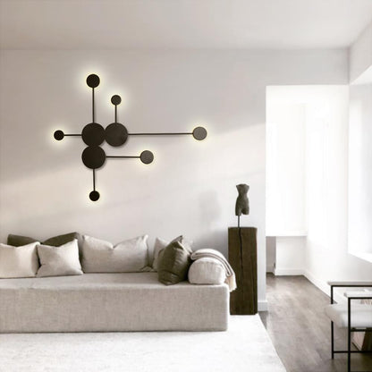 Contemporary Black LED Wall Sconce Adjustable Metal Wall Light