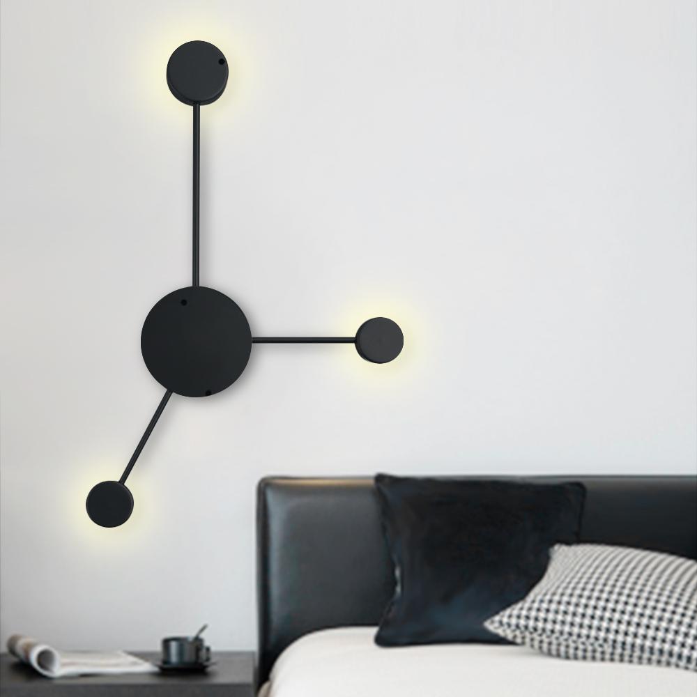 
Contemporary Black LED Wall Sconce Adjustable Metal Wall Light