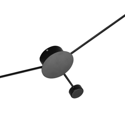 Contemporary Black LED Wall Sconce Adjustable Metal Wall Light