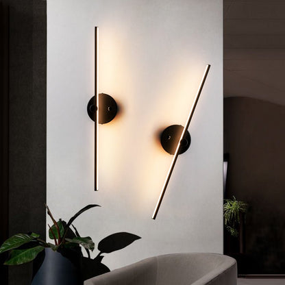 Rotatable Linear LED Vanity Bar Light 24 in Matte Black Dimmable Picture Light