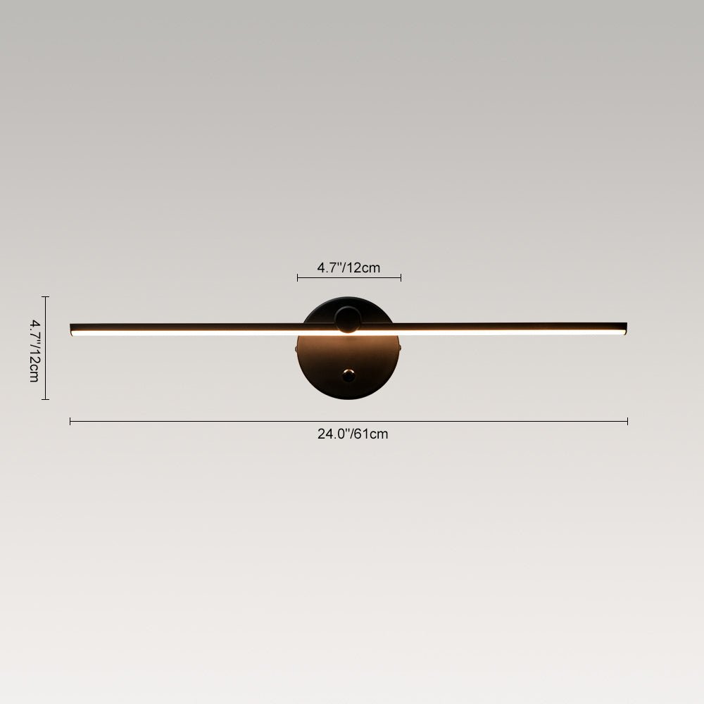 
Rotatable Linear LED Vanity Bar Light 24 in Matte Black Dimmable Picture Light