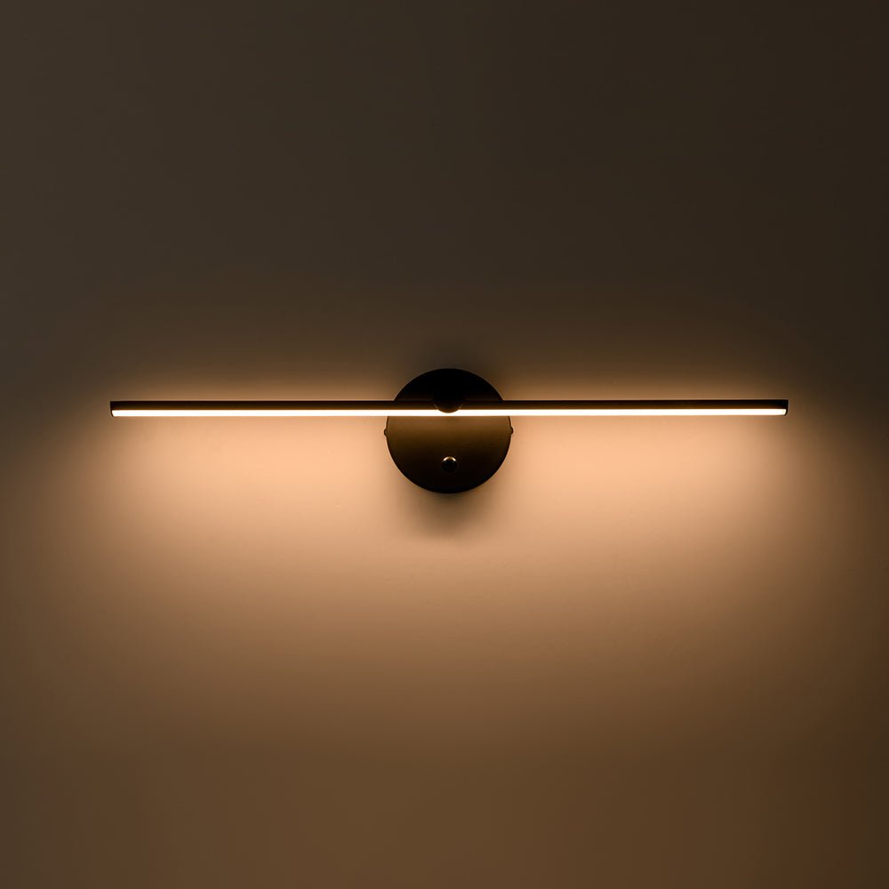 
Rotatable Linear LED Vanity Bar Light 24 in Matte Black Dimmable Picture Light