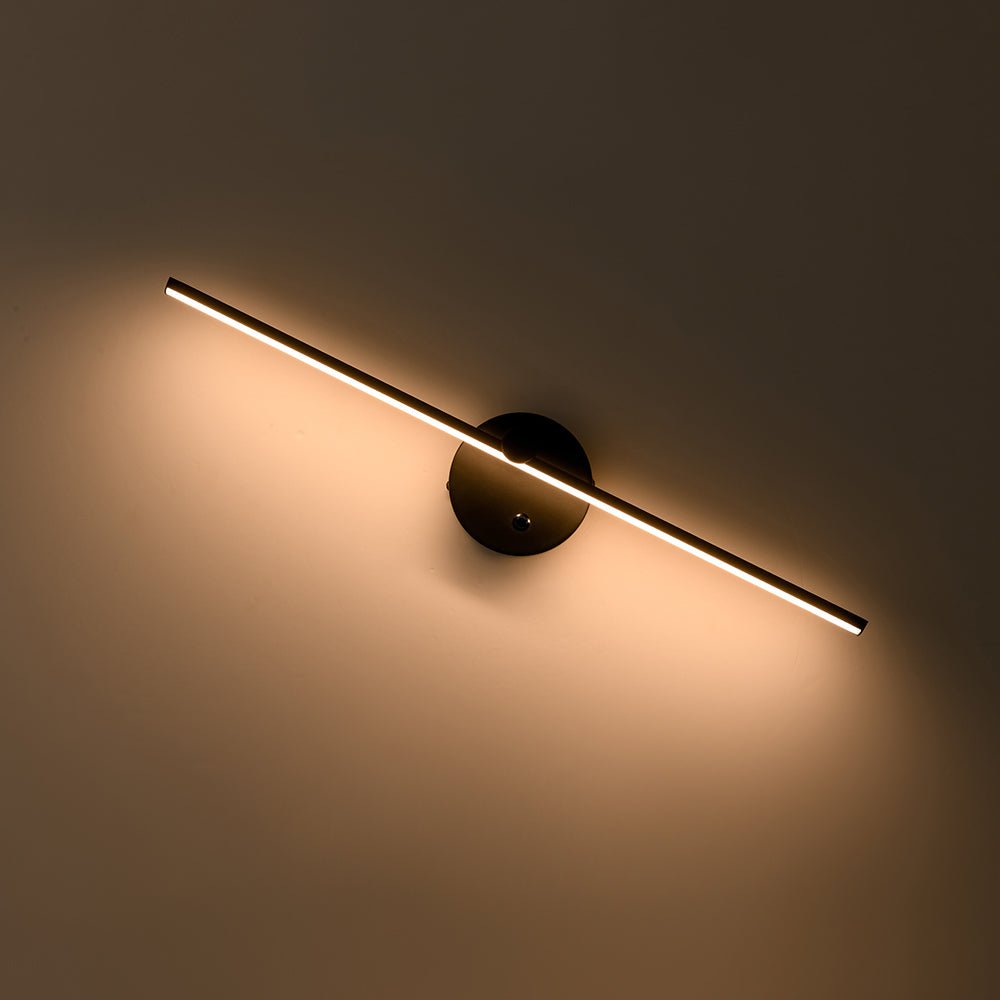 
Rotatable Linear LED Vanity Bar Light 24 in Matte Black Dimmable Picture Light