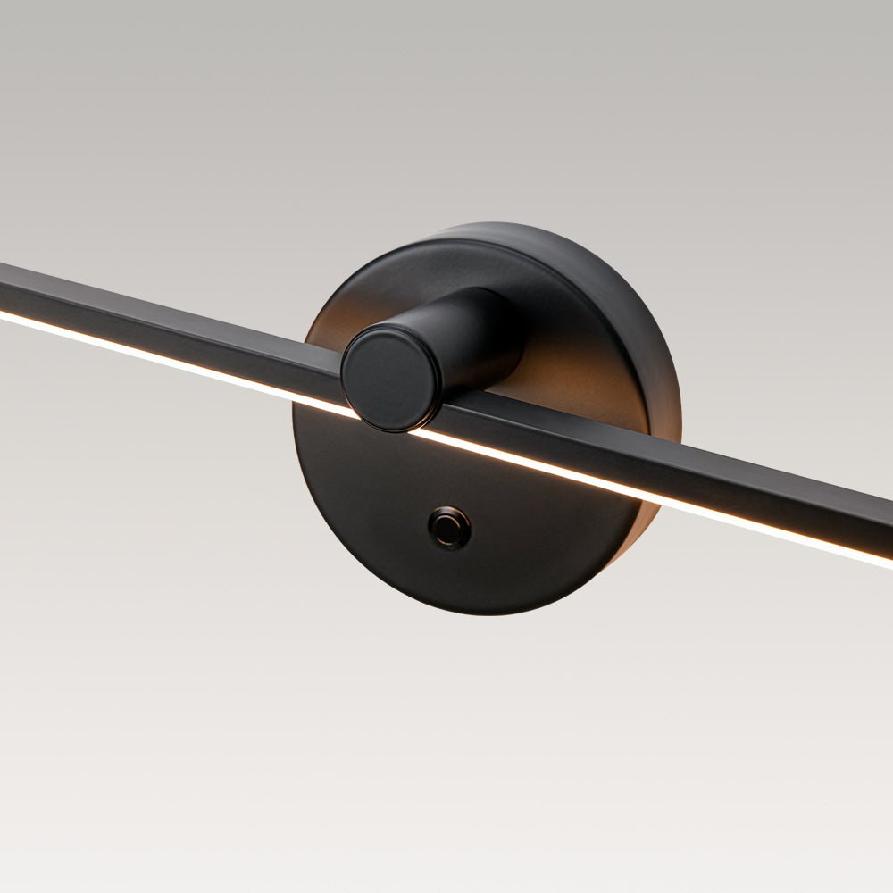 
Rotatable Linear LED Vanity Bar Light 24 in Matte Black Dimmable Picture Light